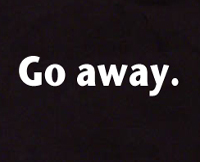 go away t shirt goth